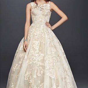 Brand New Oleg Cassini Ivy Champagne Wedding Dress